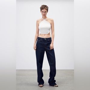 NWT Zara Charlotte Gainsbourg Collection Size 6 Tailored Straight Leg Jeans